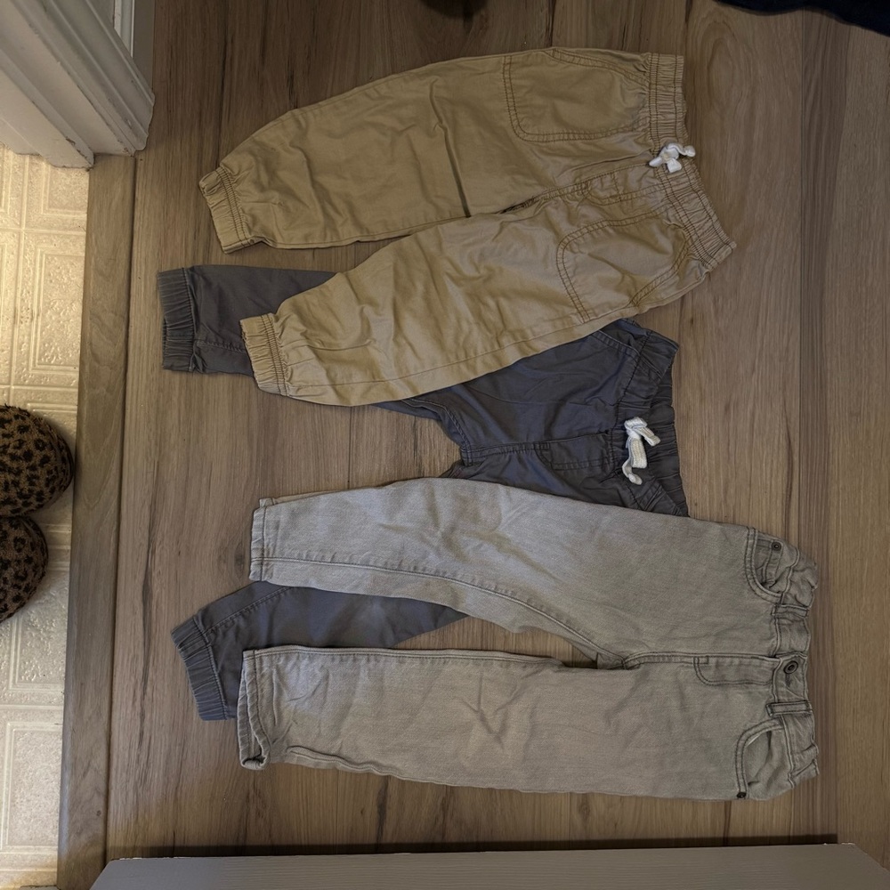 3T BOYS PANTS- Khaki, Gray, Charcoal